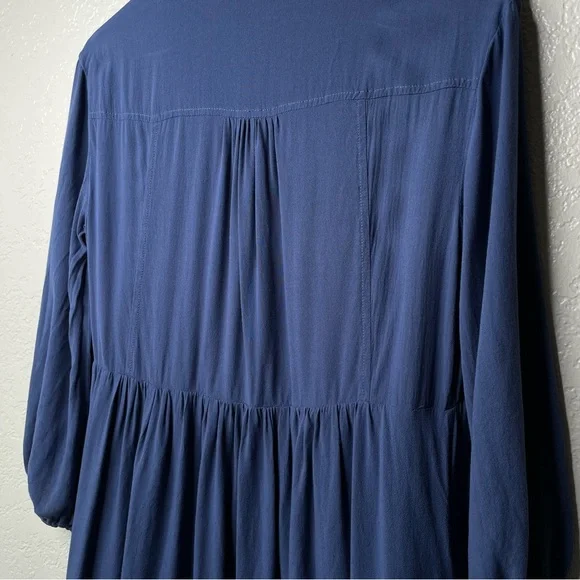 Holding Horses Anthropologie Blue Pink Dip Dye Ombré Tassel Peasant Dress - Picture 12 of 13